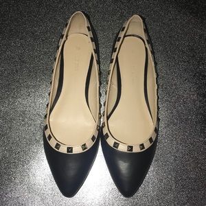 Black studded Flats